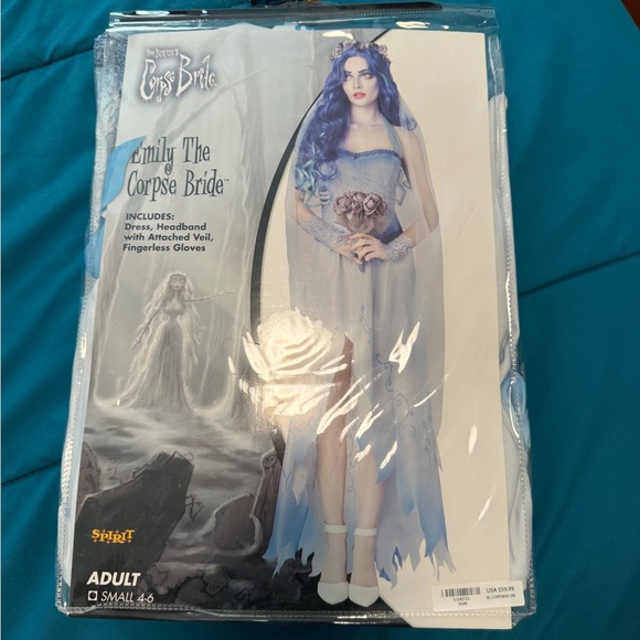 Womens Tim Burton’s Corpse Bride Emily the Corpse Bride Costume S 4-6 - Picture 1 of 3